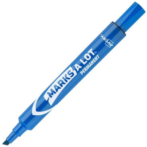 Avery Marks A Lot Permanent Markers  Large Desk-Style  1 Blue Marker