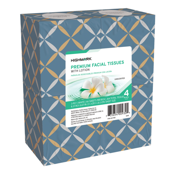 Highmark&reg; 3-Ply Facial Tissue With Lotion 411753