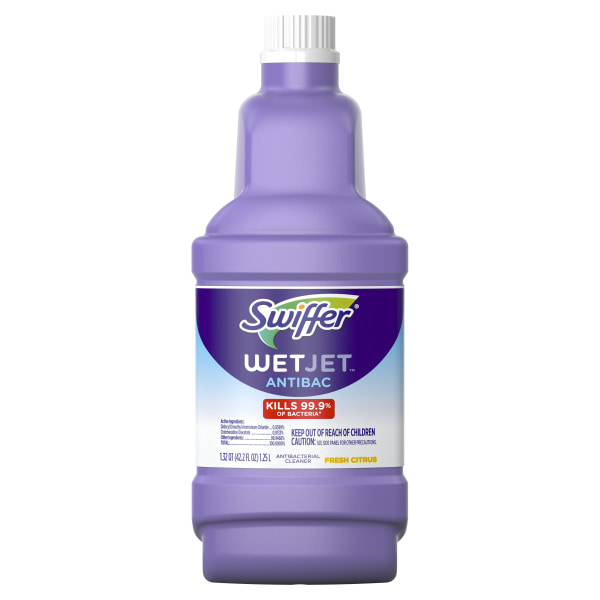 Swiffer WetJet Antibacterial Multipurpose Floor Cleaner Fresh Citrus Scent 422 Oz Bottle