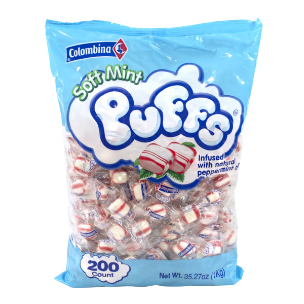 UPC 014272101549 product image for Colombina Soft Peppermint Puffs, 35.7-Oz Bag | upcitemdb.com