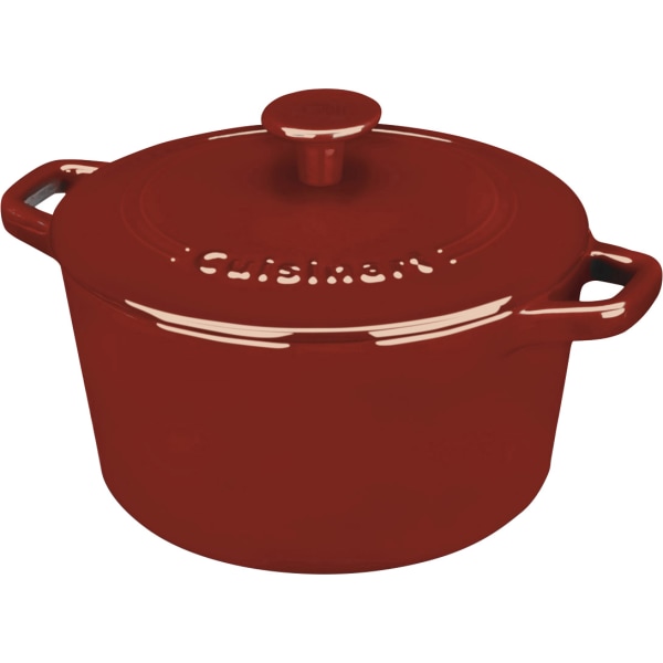 Cuisinart 3 Qt. Round Covered Casserole-Cardinal Red