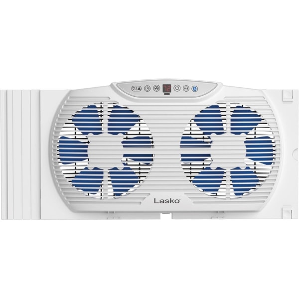 Photos - Air Conditioning Accessory Lasko Electrically Reversible Twin Window Fan with Bluetooth - 3 Speed - Thermostat, Reverse Airflow, Timer, Bluetooth - 10.