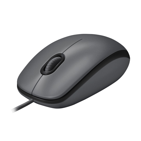Logitech M100 Ambidextrous Optical USB Mouse, Black (910-001601) | Quill