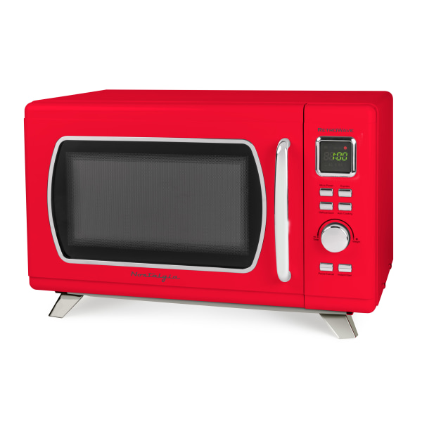Nostalgia Mid-Century Retro Microwave, 0.9 Cu. Ft., Red