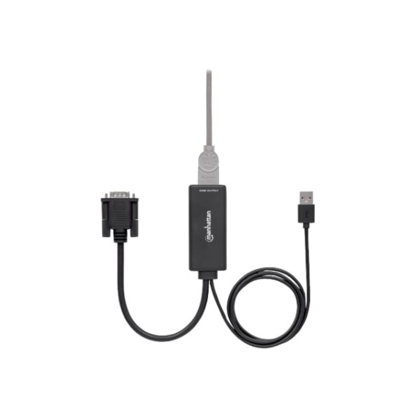 Manhattan VGA and USB to HDMI Converter - Functions: Signal Conversion - USB, VGA - 1920 x 1080 - Mac, PC - External -  152426