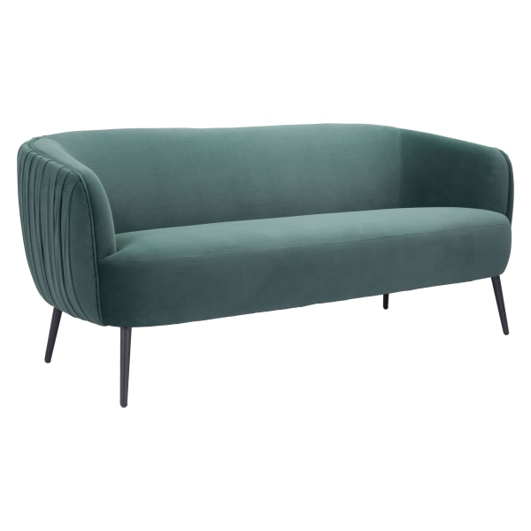 Zuo Modern Karan Polyester Sofa, 28-3/4""H x 70-1/8""W x 31-1/2""D, Green -  101859