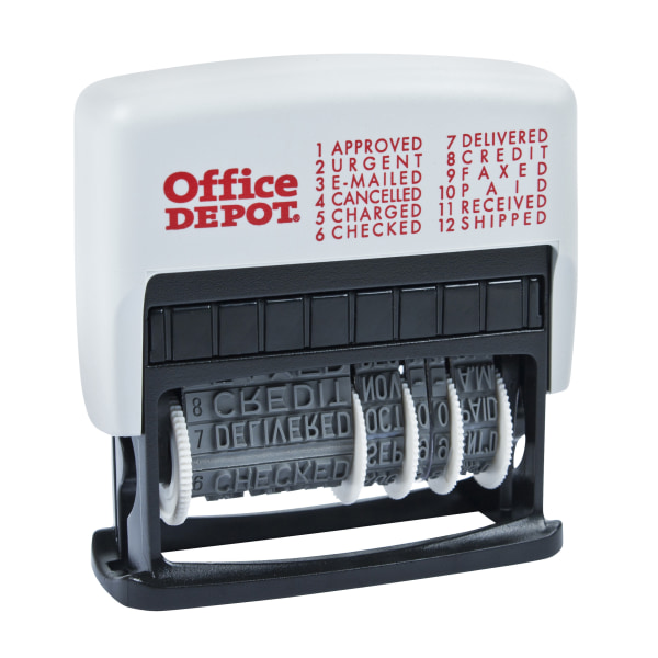 UPC 735854936556 product image for Office Depot® Brand Self-Inking 12-in-1 Micro Message Stamp Dater, 1-1/16