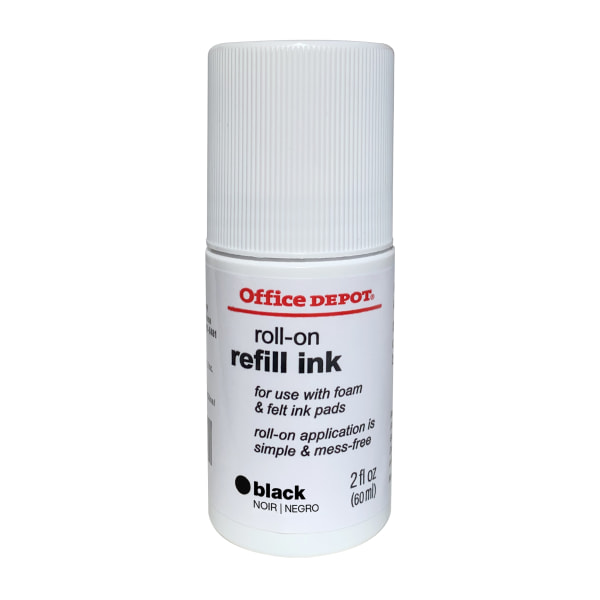 Office Depot Brand Roll On Ink 2 Oz Black