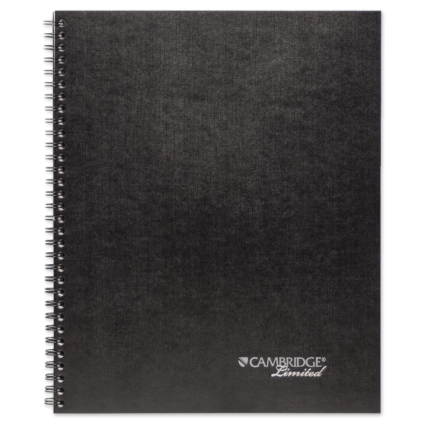 ® Limited® 30% Recycled Business Notebook, 8 1/2"" x 11"", 1 Subject, Legal Ruled, 80 Sheets, Black () - Cambridge 06062