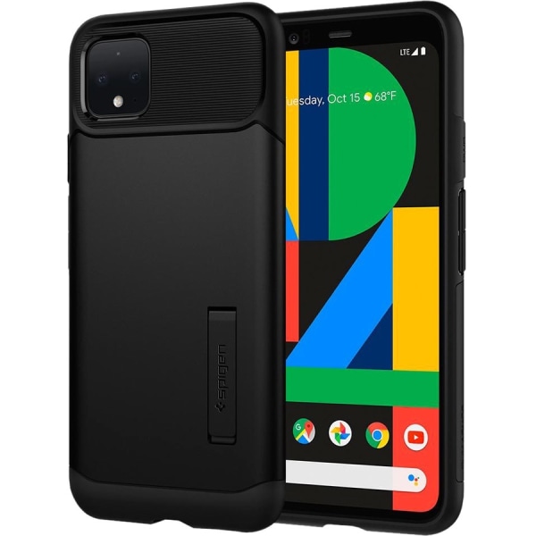UPC 887369002476 product image for Spigen Pixel 4 Case Slim Armor - For Google Pixel 4 Smartphone - Black - Shock A | upcitemdb.com