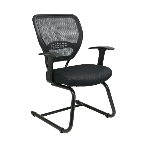 Office Star Space Seating 529 Series Deluxe Ergonomic Mesh Mid-Back Chair, Black