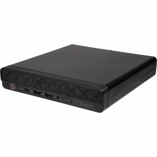 HP EliteDesk 8 G1a Desktop Computer, AMD Ryzen 5 220, 16 GB, 256 GB PCI Express NVMe SSD, Mini PC, Jack Black, D32NPATABA