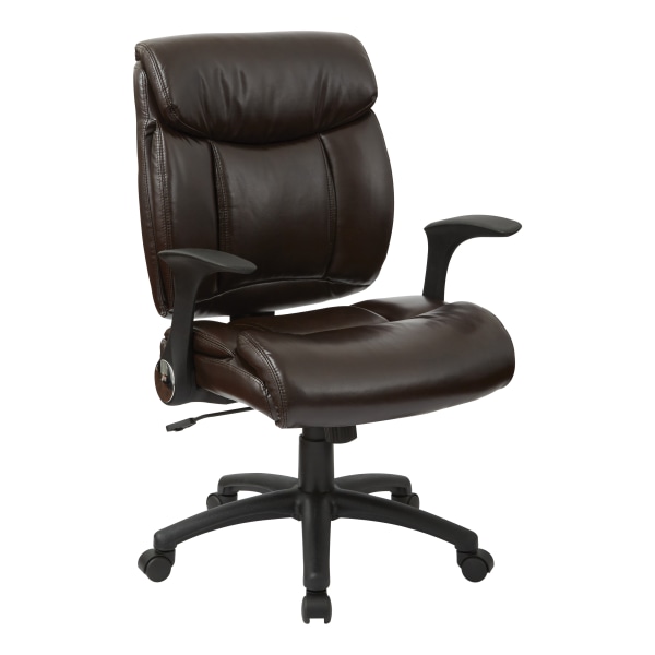 Office Star Work Smart High-Back Chair, Chocolate/Black - FL89675-U2 - Furniture Add comfort and style to your office with this hig sku FL89675-U2
