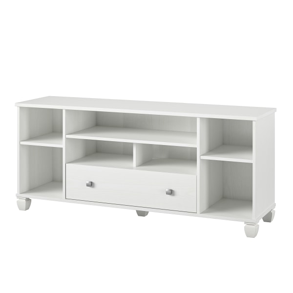 Ameriwood Home Brett TV Stand For TVs Up To 64"", 24-5/16""H x 57-3/4"" x 15-11/16""D x  White -  2166306COM