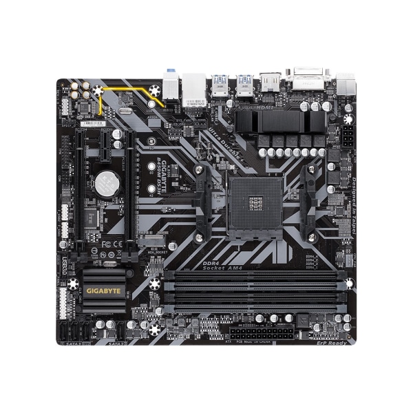 Gigabyte Ultra Durable B450M DS3H Desktop Motherboard - AMD B450 Chipset - Socket AM4 - Micro ATX - 64 GB DDR4 SDRAM Maximum RAM - UDIMM, DIMM - 4 x M