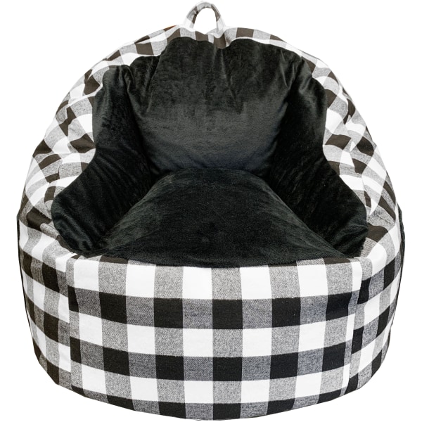Ace Beanbag Pocket Chair, Black/White
