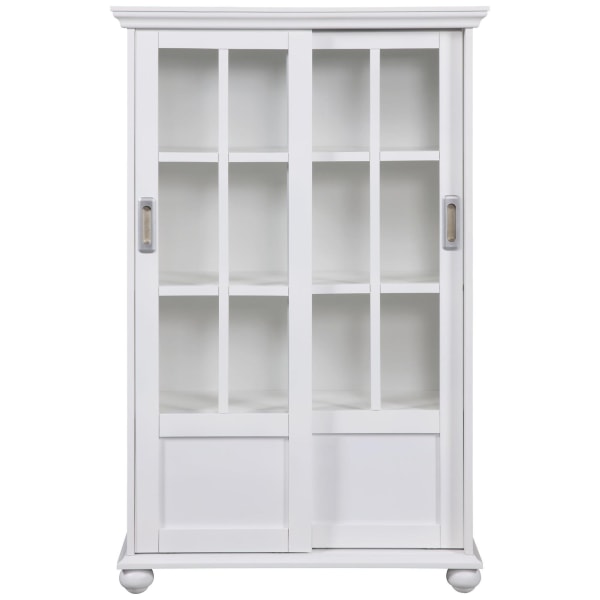 Arron Lane 4-Shelf Sliding Glass Door Bookcase