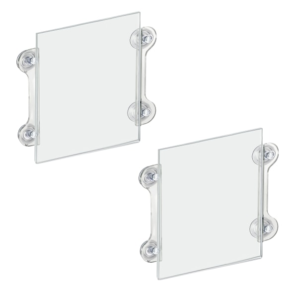 Azar Hanging 8.5 x 11 Sign Holder, Vertical, Wall-Mounted, Clear, Acrylic, 10/Pack (162714) | Quill
