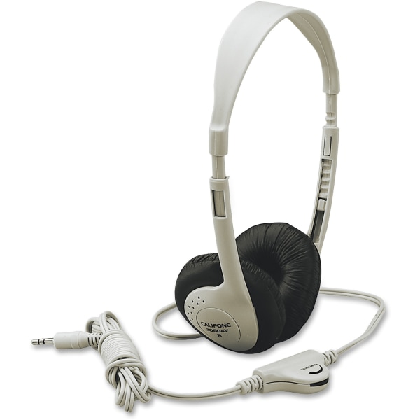 Califone Multimedia Stereo Headphone Wired Beige - Stereo - Beige - Mini-phone (3.5mm) - Wired - 25 Ohm - 20 Hz 20 kHz - Nickel Plated Connector - Ove -  3060AV