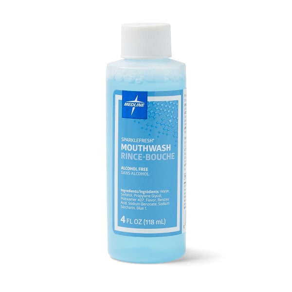 Medline SparkleFresh AlcoholFree Mouthwash 4 Oz Pack Of 60