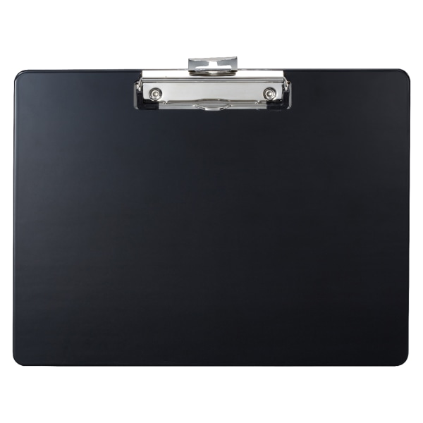 Officemate Landscape Plastic Clipboard, 9 x 12 1/2 x 1/2, 60% Recycled, Black