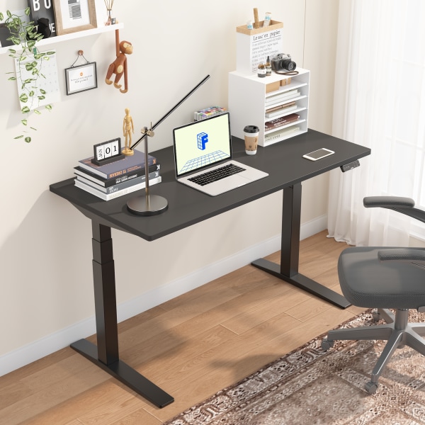 FlexiSpot E7 Pro Electric 55""W Adjustable Height Standing Desk, Black -  E7BPRO5528-B