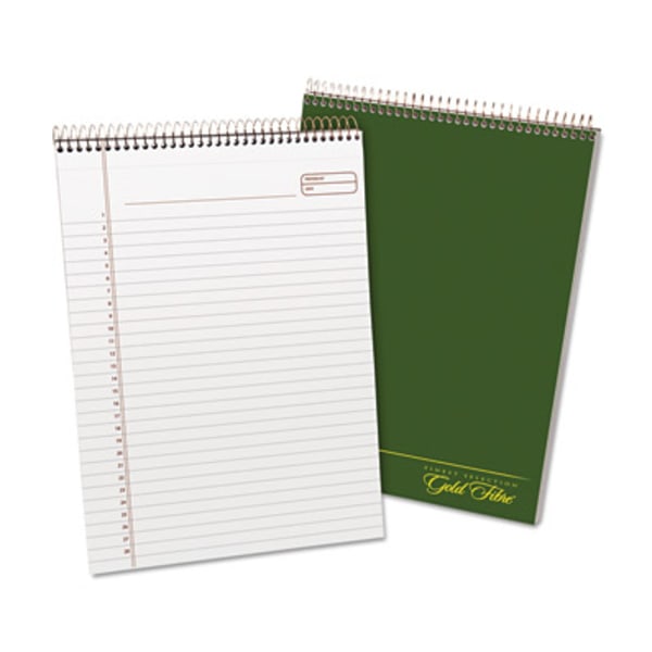 Ampad Gold Fibre Classic Wirebound Legal Pads - 70 Sheets - Wire Bound - 0.34"" Ruled - 20 lb Basis Weight - 8 1/2"" x 11 3/4"" - White Paper - Classic G -  20811