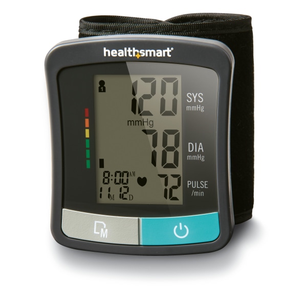 HealthSmart� Standard Series Wrist Digital Blood Pressure Monitor, Black/Gray