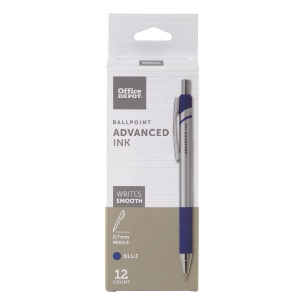 UPC 735854907259 product image for Office Depot� Brand Advanced Ink Retractable Ballpoint Pens, Needle Point, 0.7 m | upcitemdb.com