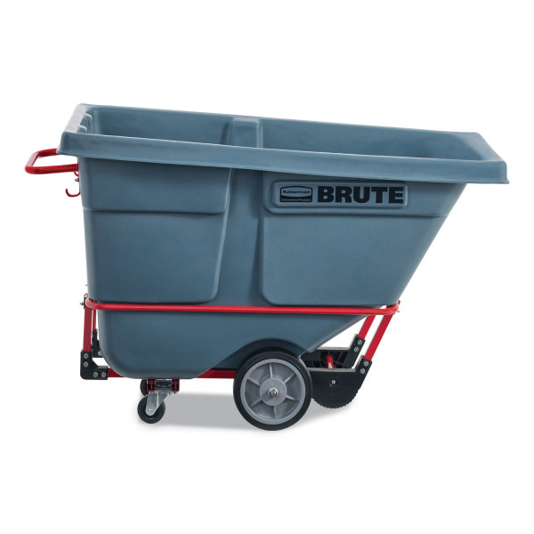 Rubbermaid® Commercial BRUTE DURATILT™ Frame Tilt Truck, Heavy Duty, 0.5 cu yd, 1,400 lb Capacity, Rotomolded Resin/Leakproof Polyethylene, Gray -  Rubbermaid Commercial, 2192465