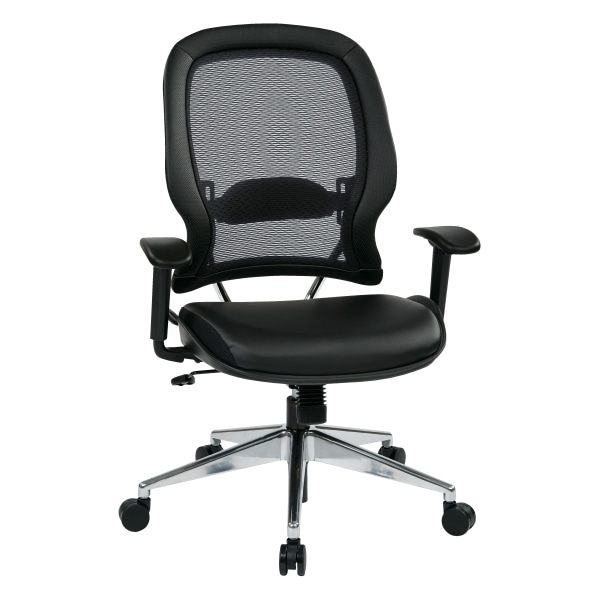 Office Star Space Seating Ergonomic Mesh High-Back Chair, Black/Silver
