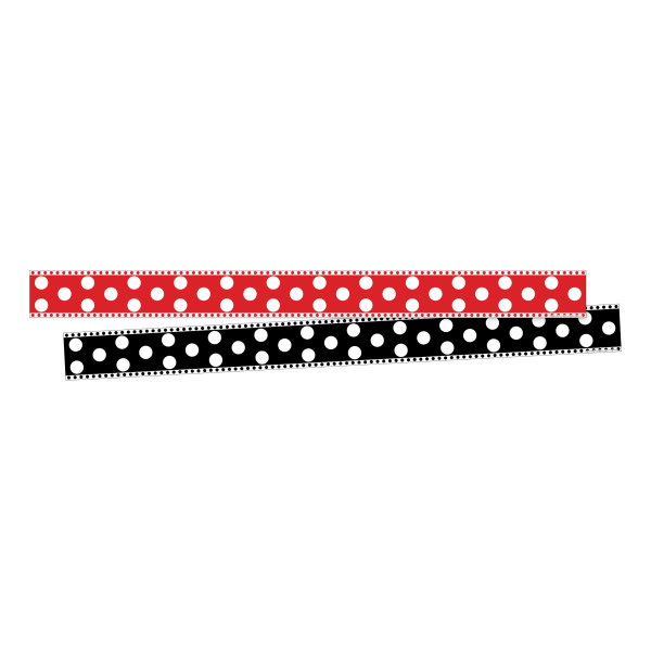 Photos - Dry Erase Board / Flipchart Barker Creek Double-Sided Border Strips, 3" x 35", Dots, Set Of 24