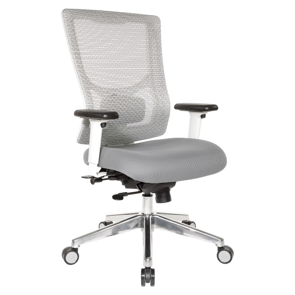 Office Star ProGrid Mesh Mid-Back Managers Chair, White/Jade