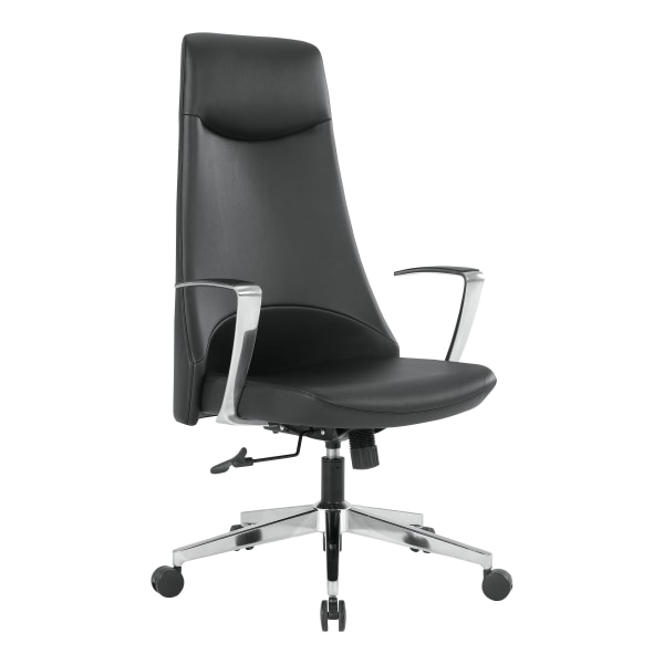 Office Star Dillion Ergonomic Antimicrobial Fabric High-Back Office Chair, Black