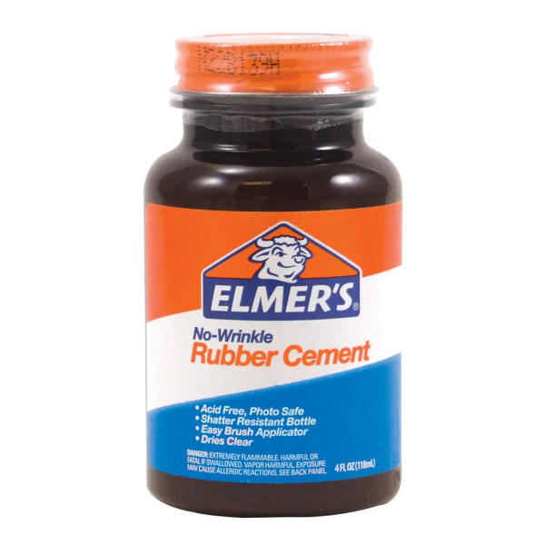 ELMER'S Elmers No-Wrinkle Liquid Rubber Cement, 4 oz, Tan, (E904), Paper | Quill