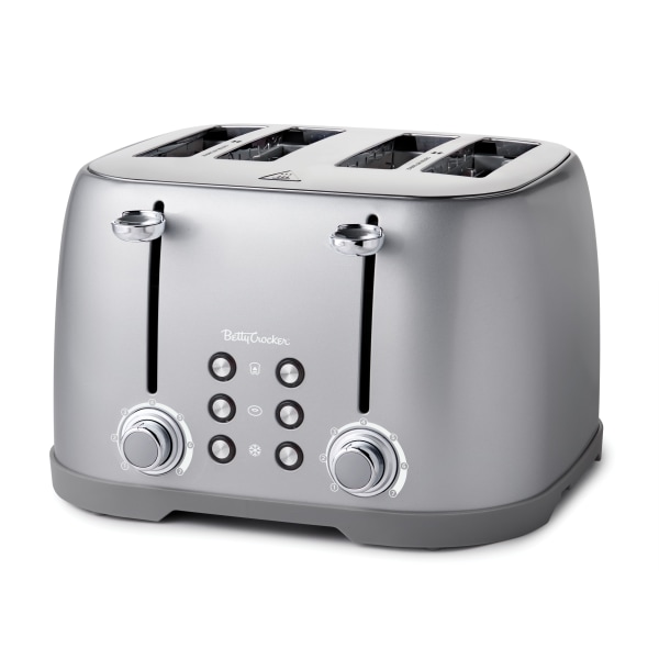 UPC 623287446240 product image for Betty Crocker 4-Slice Extra-Wide-Slot Multi-Function Toaster, Silver | upcitemdb.com