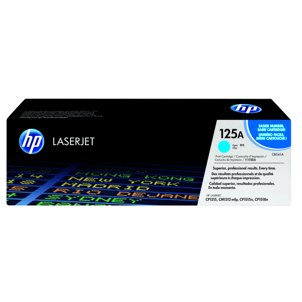 HP 125A Cyan Standard Yield Toner Cartridge, Prints Up to 1,400 pages (CB541A) | Quill