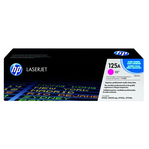 HP 125A Magenta Standard Yield Toner Cartridge, Prints Up to 1,400 pages (CB543A) | Quill