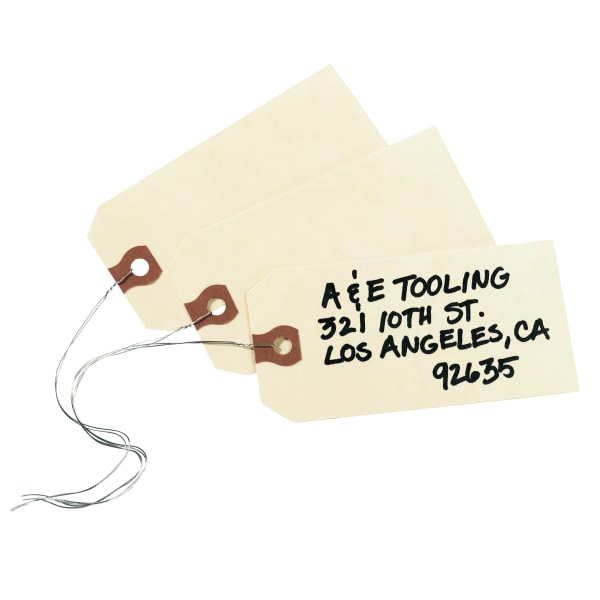 Avery Shipping Tags with Wire  11.5 pt. Stock  4-1/4  x 2-1/8   1 000 Manila Hang Tags (12604)