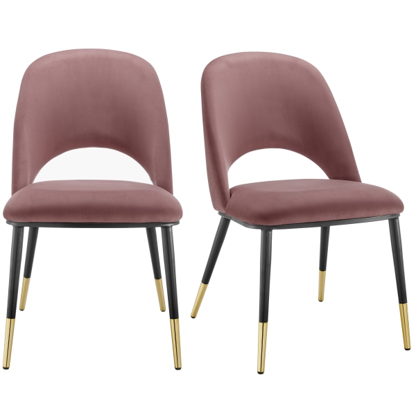 Eurostyle Alby Side Chairs, Black/Rose, 1pc (Incomplete- legs not included)