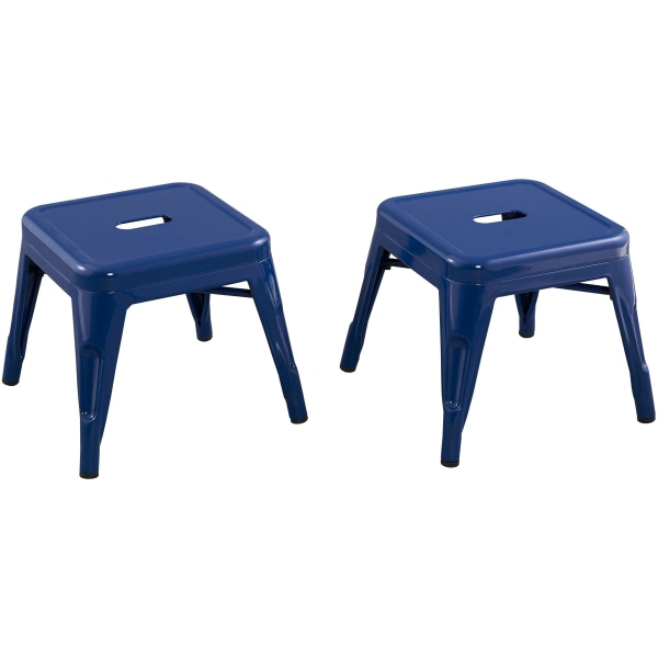 Ace Kids Metal Stools, Navy Blue, Set Of 2 Stools