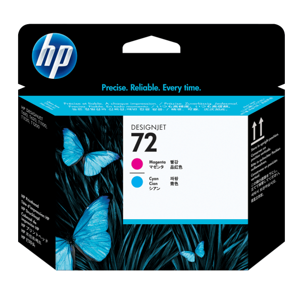 HP 72 Magenta and Cyan Printhead