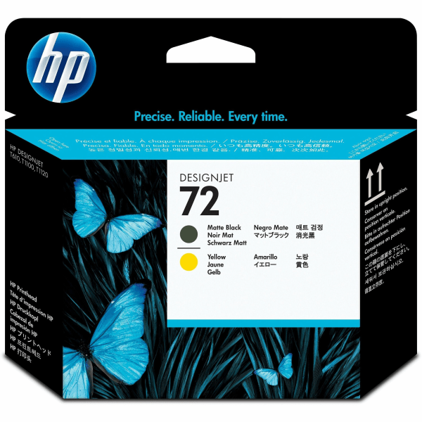 Photos - Ink & Toner Cartridge HP 72, Black/Yellow Printhead  C9384A (C9384A)