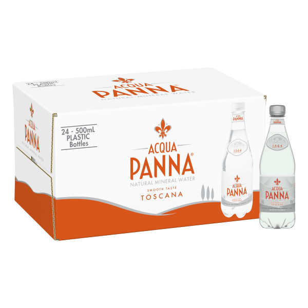 Acqua Panna Natural Spring Water, 16.9 fl oz. Plastic Bottles (24 Count)