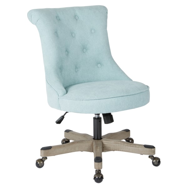 Office Star Hannah Tufted Office Chair, Mint/Gray