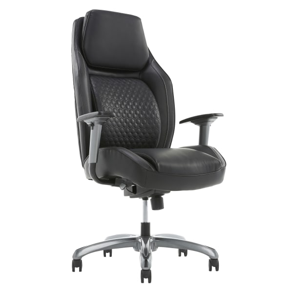 Shaquille O'Neal™ Zephyrus Ergonomic Bonded Leather High-Back Executive Office Chair, Black