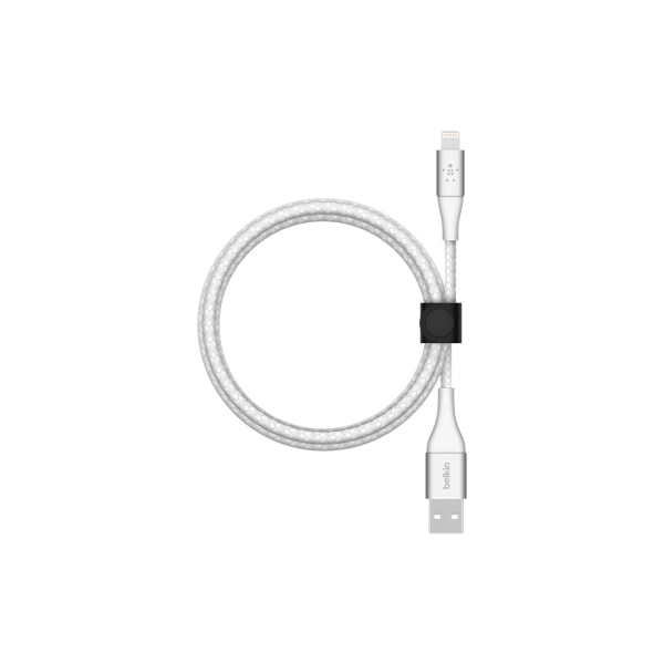 Belkin� Lightning-To-USB-A Braided Cable, 6.6�, White, CAA002BT2MWH