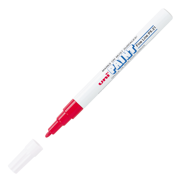 UPC 070530637021 product image for Uni-Paint® Markers, Fine Point, Red, Pack Of 12 | upcitemdb.com