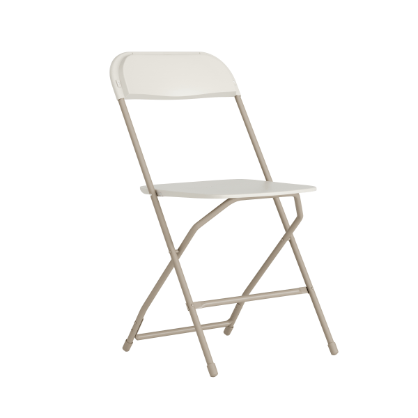 Photos - Garden Furniture Flash Furniture HERCULES Series Premium Plastic Folding Chair, Beige LEL3BEIGE 