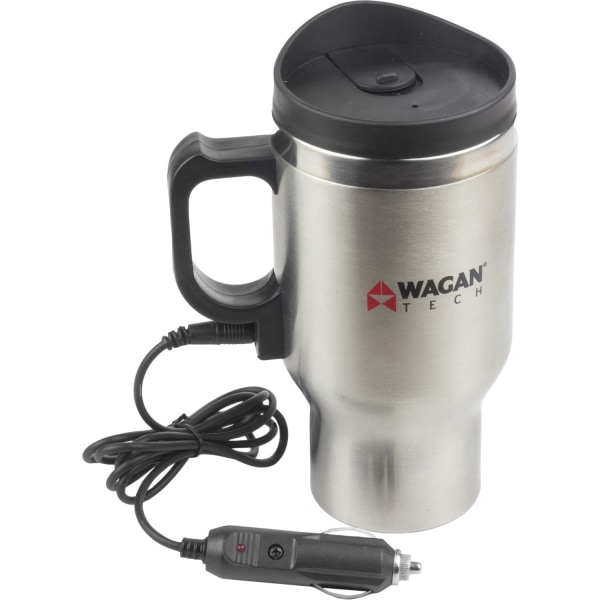 Wagan 12-Volt Deluxe Double-Wall Stainless Steel Heated Travel Mug